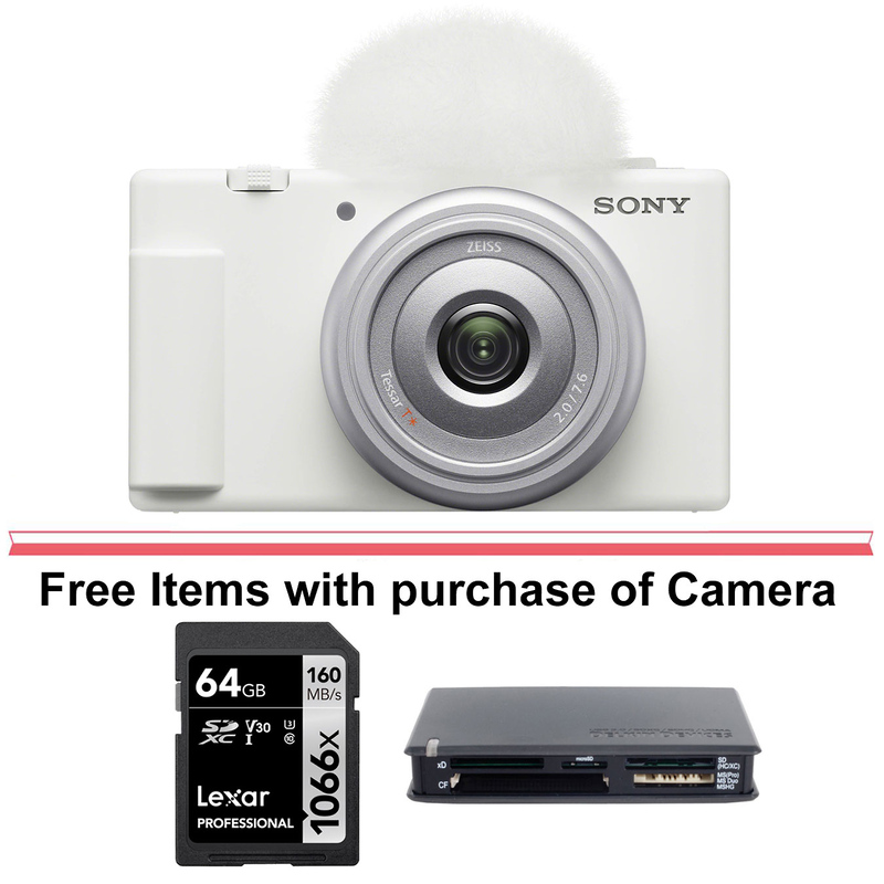 Sony ZV-1F Vlogging Camera (White)  