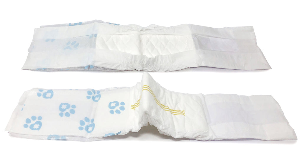 NEW- ValueWrap Male Wraps, Disposable Dog Diapers, 1-Tab Small, Lavender, 144 Count - Snag-Free Fastener, Leak Protection, Wetness Indicator 